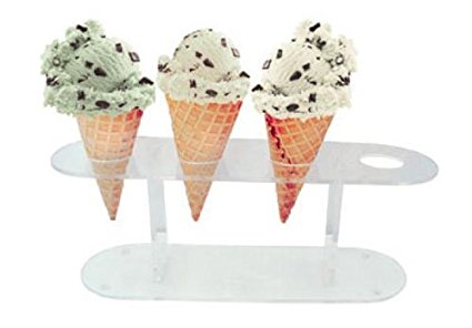 5 X Update International ACS-4 Acrylic Ice Cream Cone Holder, 4-Hole, 4-1/2-Inch