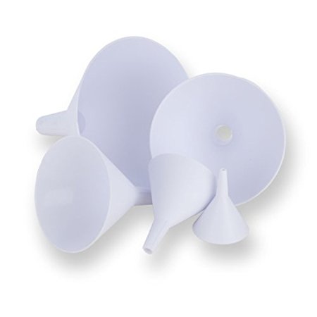 MIU France 5-Piece Plastic Funnel Set, White