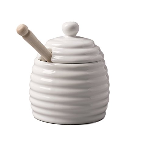 Porcelain Honey Pot White by CKS