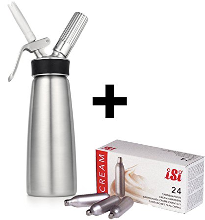 Bundled -ISI Cream Profi Whip PLUS (1 Pint ALL Stainless Steel) + 24 ISI Refill Cream Chargers