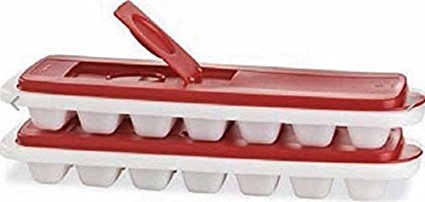 Tupperware Fresh N Pure Ice Cube Trays in Red Set of 2