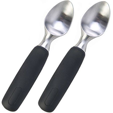 Stainless Steel Ice Cream Scoop - with Comfortable Grips (Pack of 2)