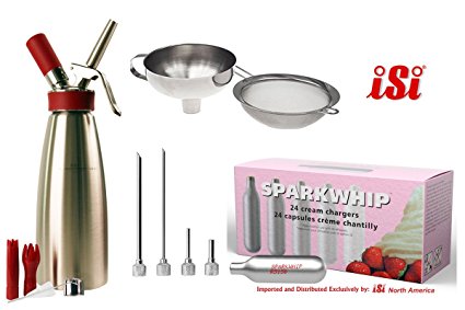 iSi Stainless Steel Cream Gourmet Pro Combo- Free Chargers