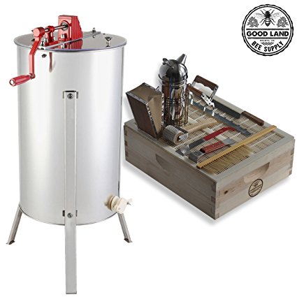 Goodland Bee Supply 2 Frame Honey Extractor with Complete Beginners Bee Hive Tool Kit - GL-E2-TK1