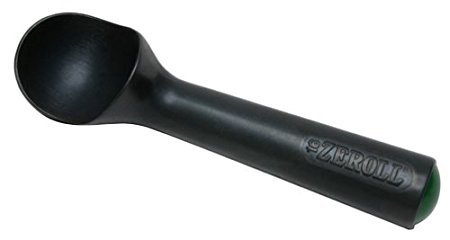 Zeroll 1016-ZT Zerolon Hardcoat Anodized Commercial Ice Cream Scoop with Unique Liquid Filled Heat Conductive Handle Easy Release 32 Scoops per Gallon Made in USA, 2.5-Ounce, Black