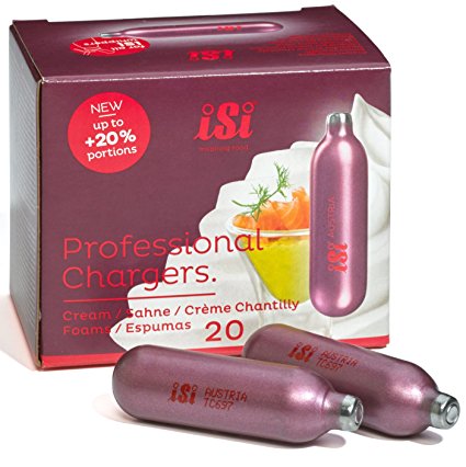 iSi Professional Chargers- 3 Cartons of 20-8.4 Gram Nitrous Cream Propellent (60)