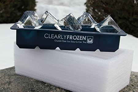 ClearlyFrozen High Capacity (10 x 2 Inch) Home Clear Ice Cube Tray/Ice Cube Maker