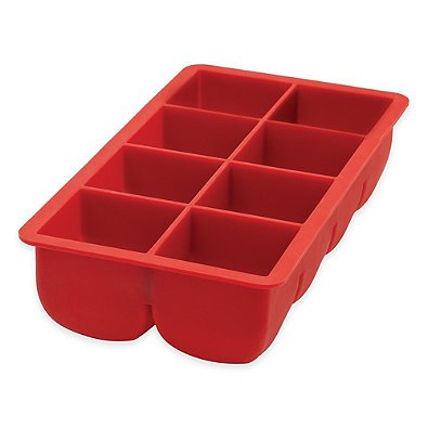 Big Block Ice Cube Tray in Red