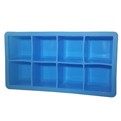Housely Blue Silicone 8 Cube Ice Tray